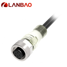 Lanbao Male M12 Assembly Connector with LED ,m12 Connector Cable (LED) 3P 4p
